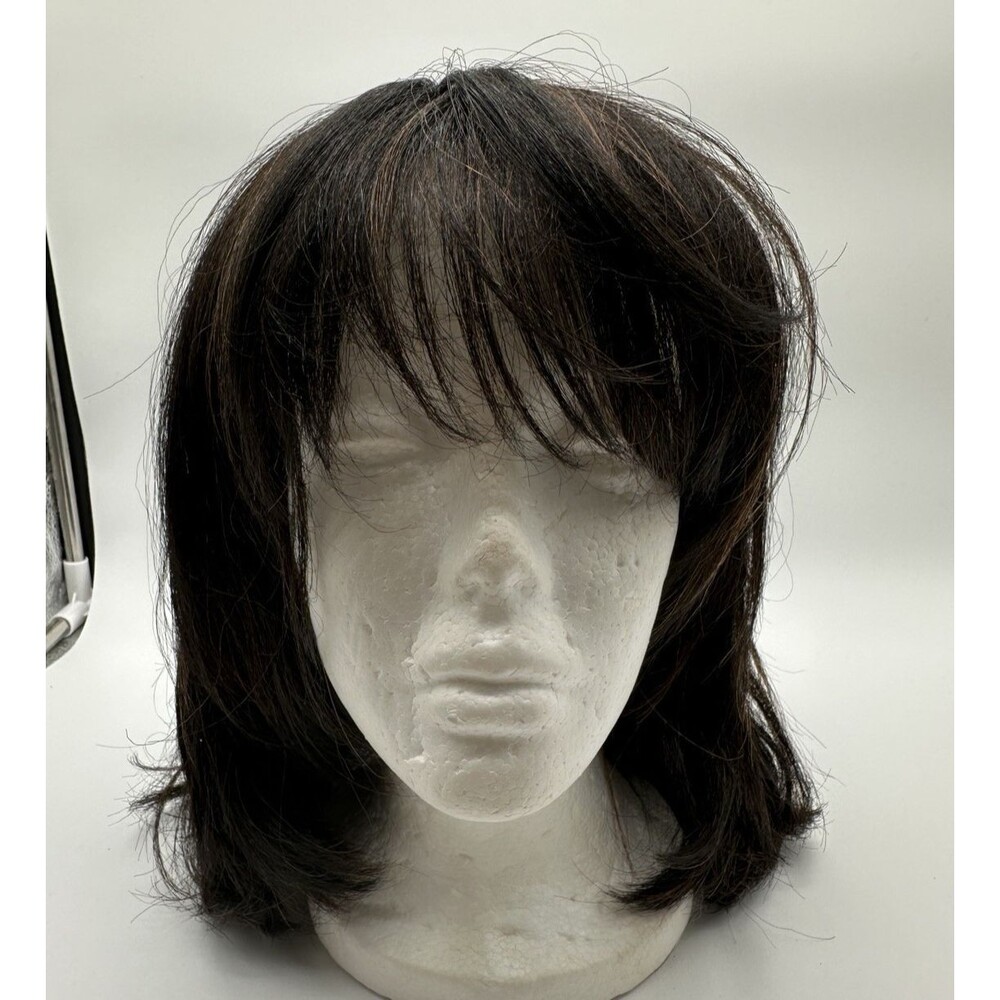 Bobbi Boss Midway Black w Highlights Bangs Wig Premium Synthetic Shoulder Length